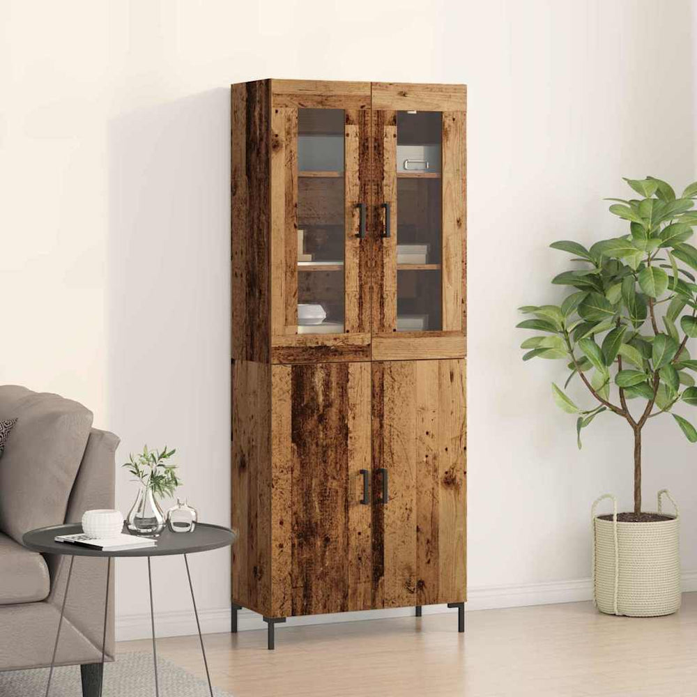 Highboard 2er Set Altholz 180 cm