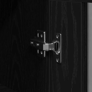 Highboard 2er Set Schwarz Eichenoptik