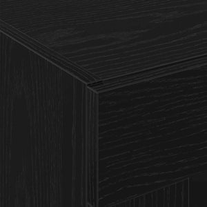 Highboard 2er Set Schwarz Eichenoptik