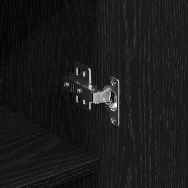 Highboard 2er Set Schwarz Eichenoptik