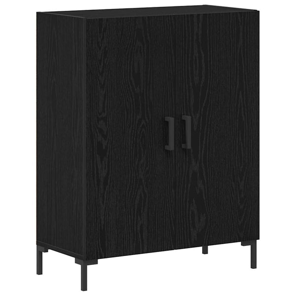 Highboard 2er Set Schwarz Eichenoptik