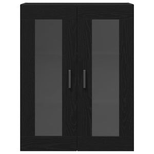 Highboard 2er Set Schwarz Eichenoptik