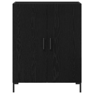 Highboard 2er Set Schwarz Eichenoptik