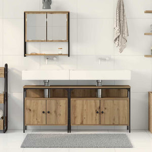 Badezimmermöbel Set Braun mit Regal