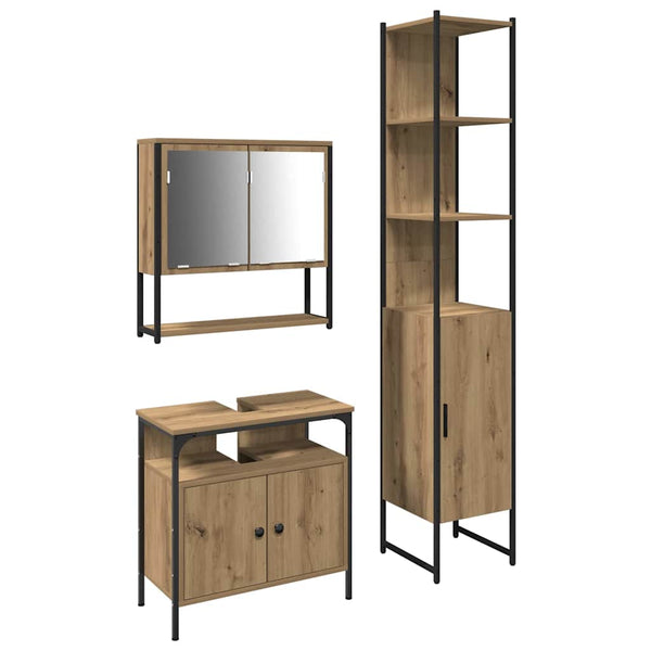 Badezimmermöbel Set mit Regal Artisan-Eiche