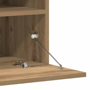 Wandmontiertes TV-Schrankset, 6-teilig, Artisan-Eiche