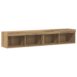 Wandmontiertes TV-Schrankset, 6-teilig, Artisan-Eiche