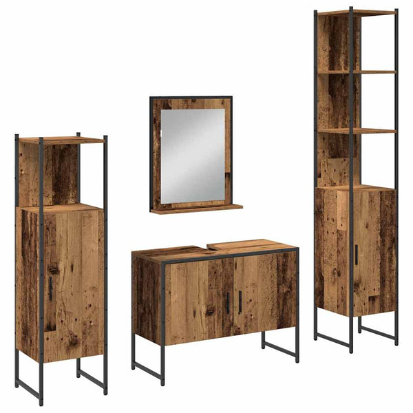 Badezimmermöbel Set mit Regal Braun