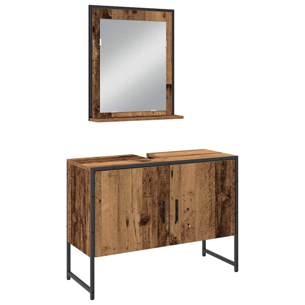Badezimmermöbel Set mit Regal Braun