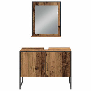 Badezimmermöbel Set mit Regal Braun