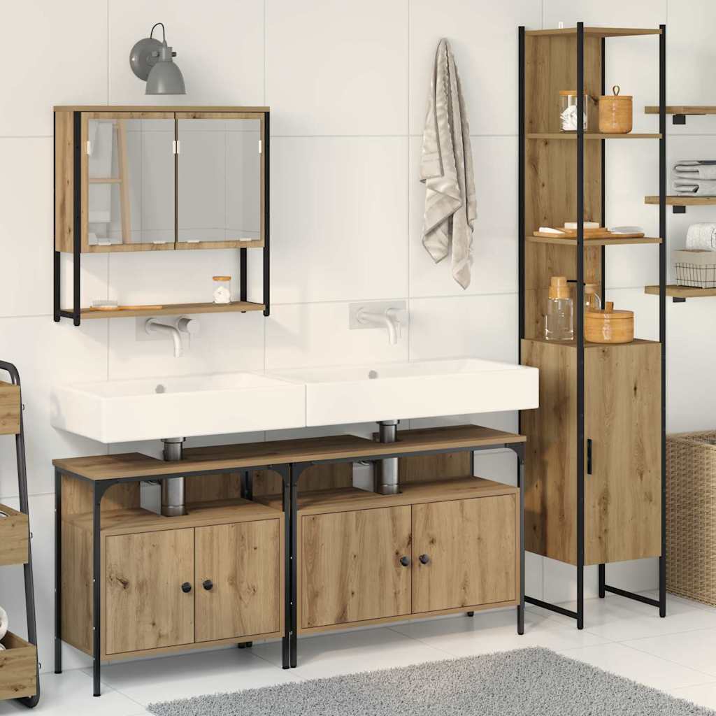 Badezimmermöbel Set Artisan-Eiche, 4-teilig