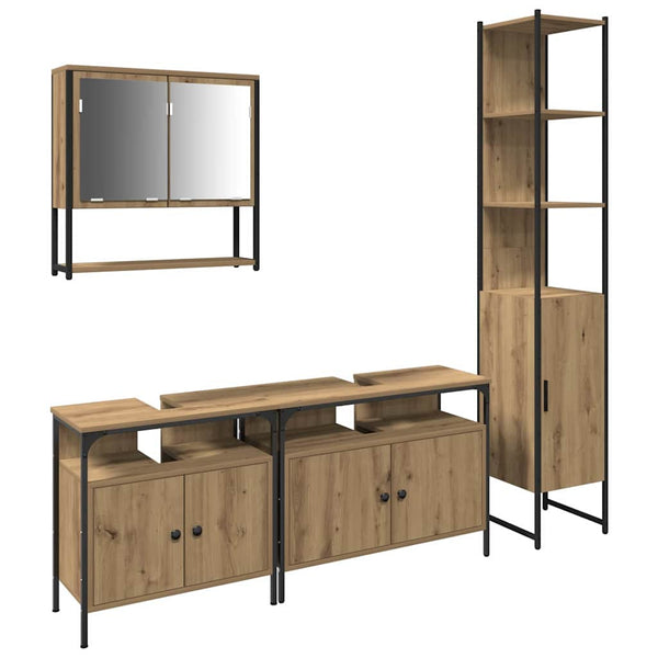 Badezimmermöbel Set Artisan-Eiche, 4-teilig