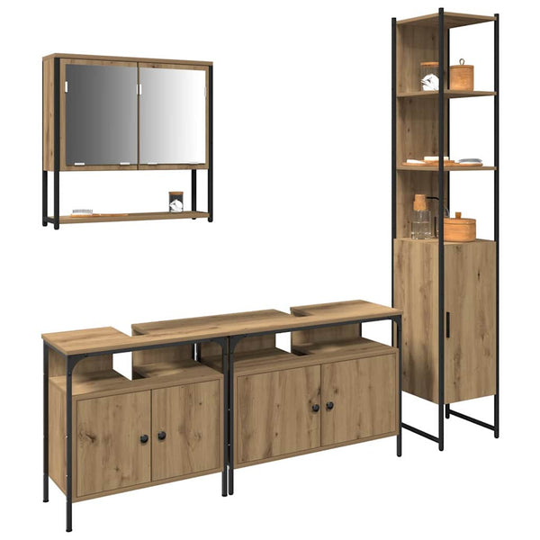 Badezimmermöbel Set Artisan-Eiche, 4-teilig
