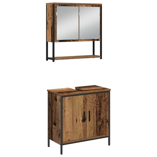 Badezimmermöbel Set Braun 4-teilig
