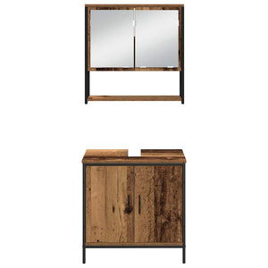Badezimmermöbel Set Braun 4-teilig