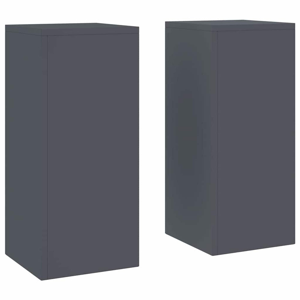 vidaXL Plant Stands 2 pcs Anthracite 24 x 24 x 55 cm Steel