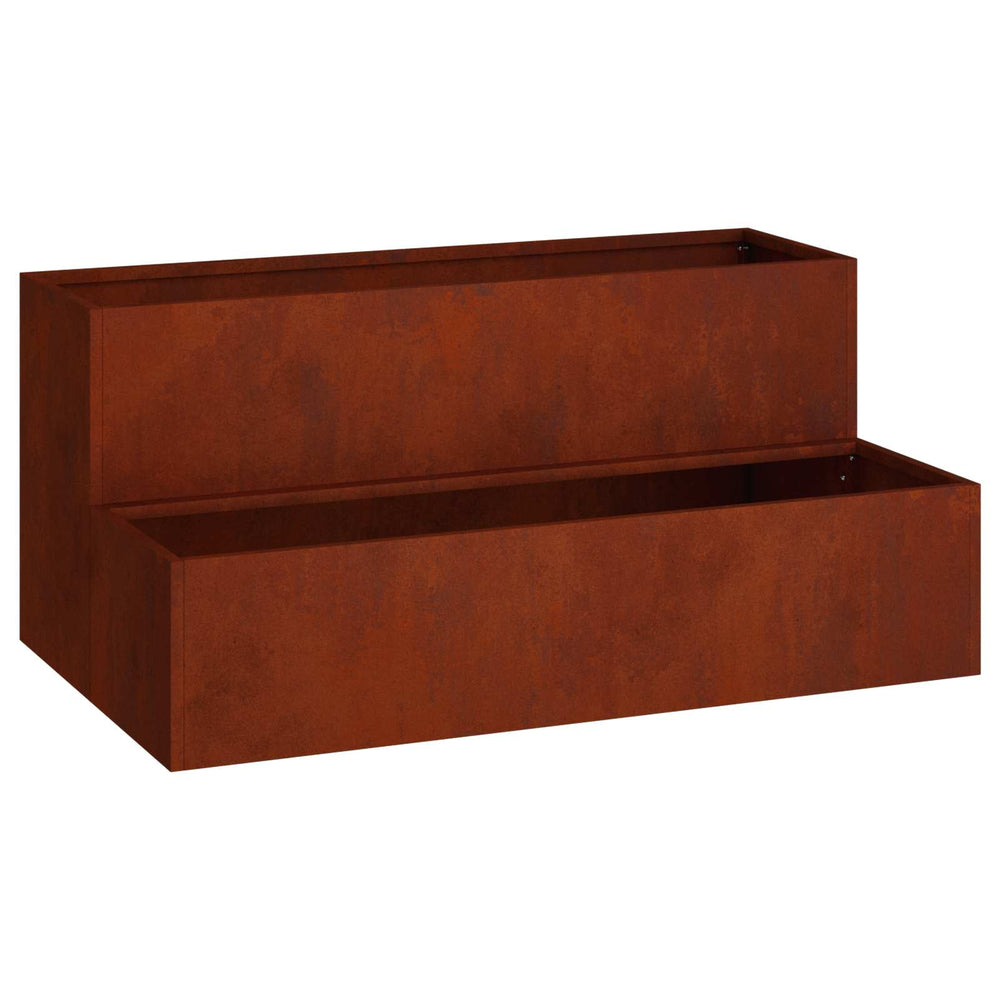 vidaXL Garden Planter Rusted 100 x 60 x 45 cm Weathering Steel