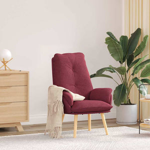 vidaXL Armchair Wine Red 69 x 74 x 93 cm Fabric and Plywood