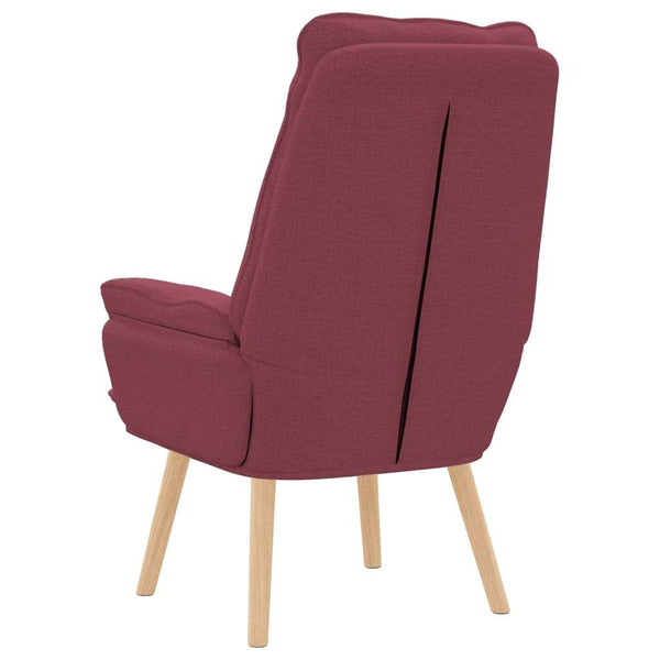 vidaXL Armchair Wine Red 69 x 74 x 93 cm Fabric and Plywood