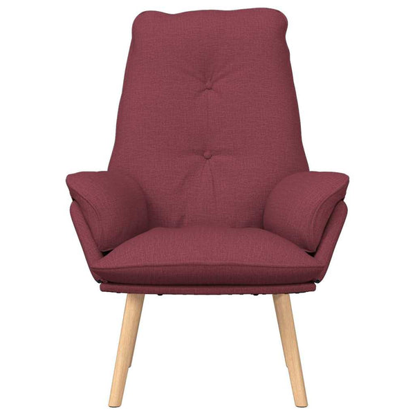 vidaXL Armchair Wine Red 69 x 74 x 93 cm Fabric and Plywood