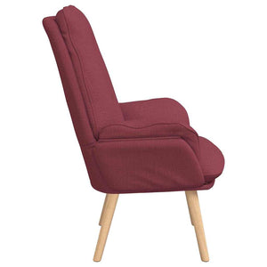 vidaXL Armchair Wine Red 69 x 74 x 93 cm Fabric and Plywood