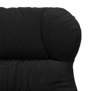 vidaXL Armchair Black 69 x 74 x 93 cm Sherpa Fabric