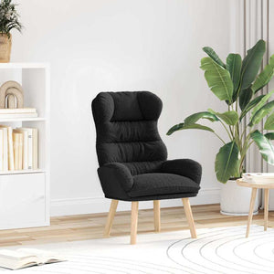 vidaXL Armchair Black 69 x 74 x 93 cm Sherpa Fabric
