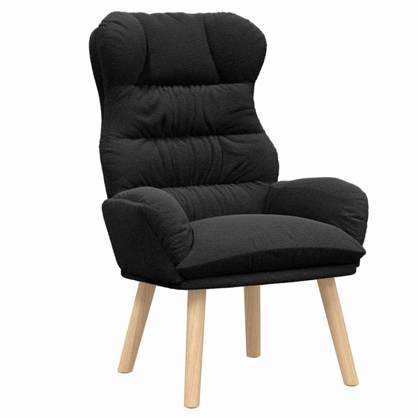 vidaXL Armchair Black 69 x 74 x 93 cm Sherpa Fabric