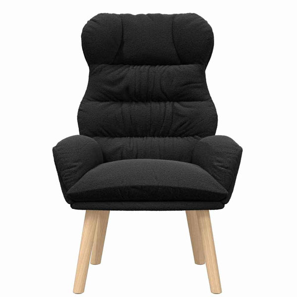 vidaXL Armchair Black 69 x 74 x 93 cm Sherpa Fabric