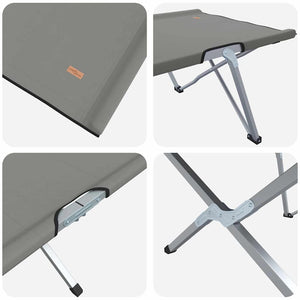 2er Faltbares Campingbett Grau 194cm