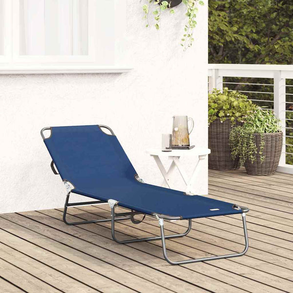 Klappbare Sonnenliege Blau