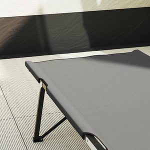 Faltbares Campingbett Grau 206cm
