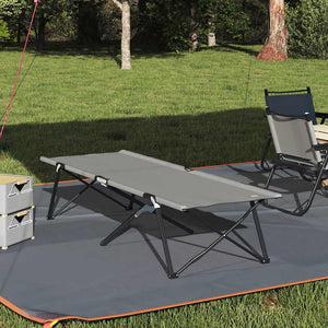 Faltbares Campingbett Grau 206cm