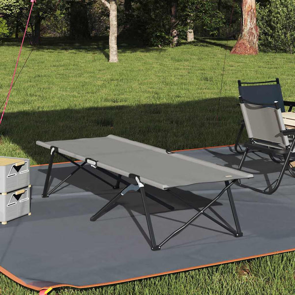 Faltbares Campingbett Grau 206cm