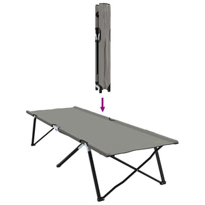 Faltbares Campingbett Grau 206cm