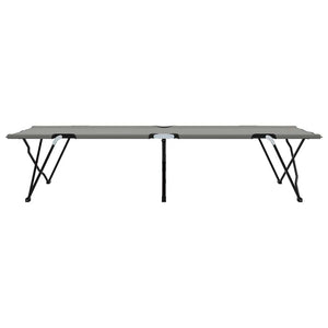 Faltbares Campingbett Grau 206cm