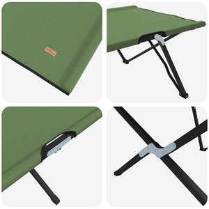 Klappbares Campingbett Grün 206 cm