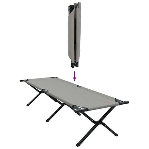 Klappbares Campingbett Grau 193 cm