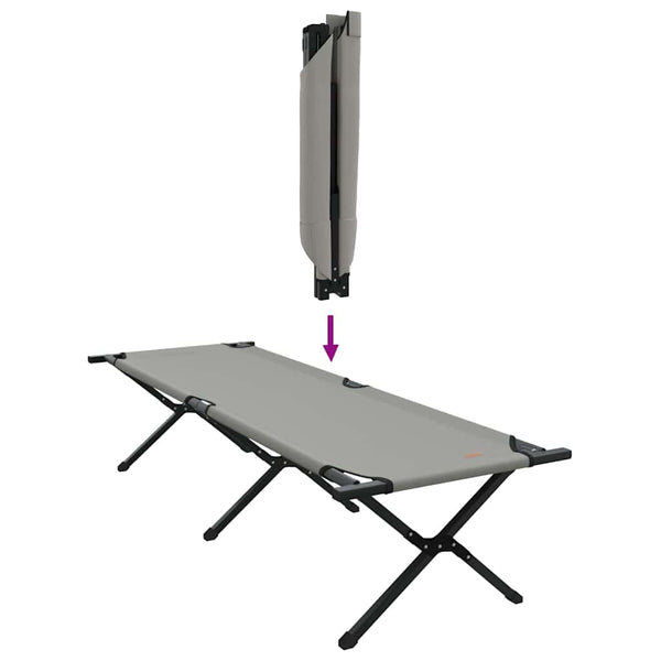 Klappbares Campingbett Grau 193 cm