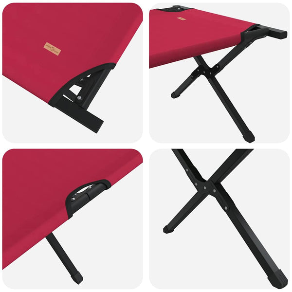 Klappbares Feldbett Camping 2er Set Rot