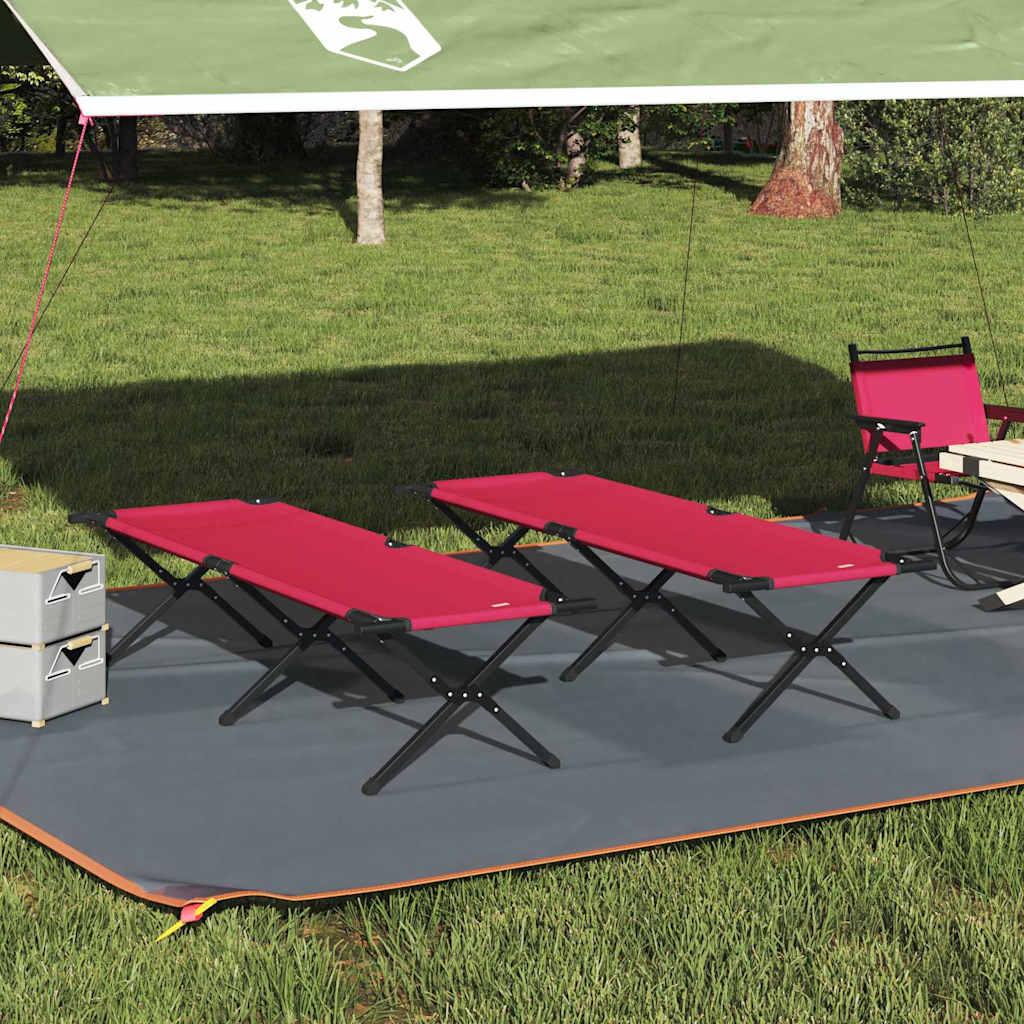 Klappbares Feldbett Camping 2er Set Rot