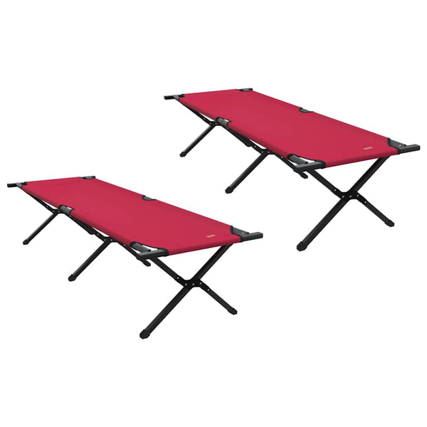 Klappbares Feldbett Camping 2er Set Rot