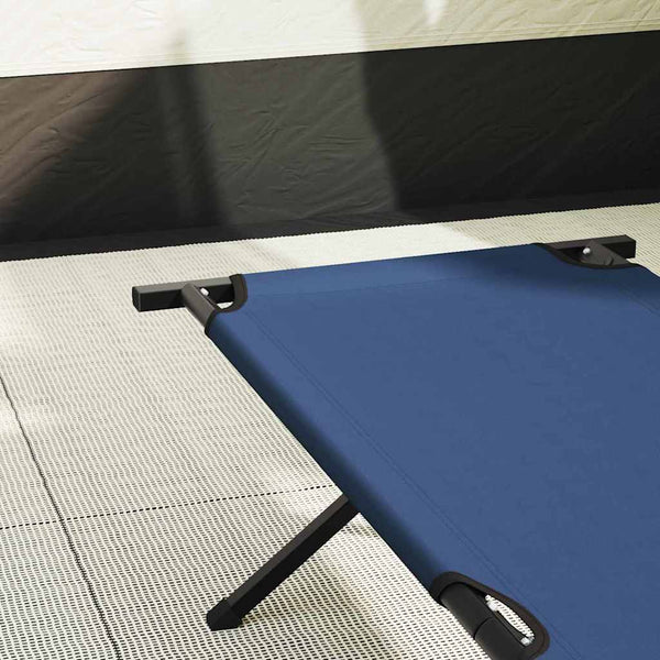 vidaXL Foldable Camping Bed Blue 210 x 80 x 46 cm