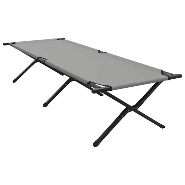 vidaXL Folding Camping Sleeping Bed Grey 210 x 80 x 46 cm