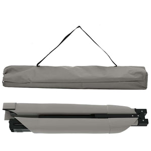 vidaXL Folding Camping Sleeping Bed Grey 210 x 80 x 46 cm