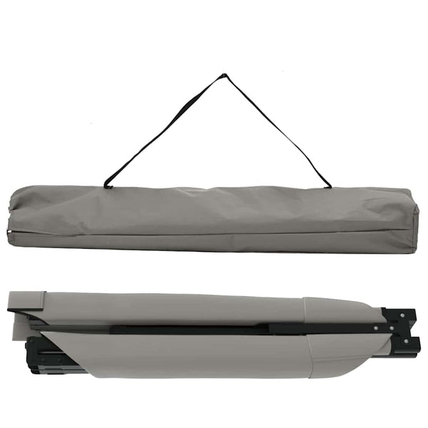vidaXL Folding Camping Sleeping Bed Grey 210 x 80 x 46 cm