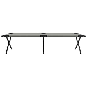 vidaXL Folding Camping Sleeping Bed Grey 210 x 80 x 46 cm