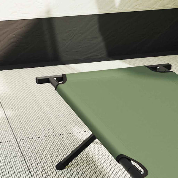 vidaXL Folding Camping Bed Green 210 x 80 x 46 cm