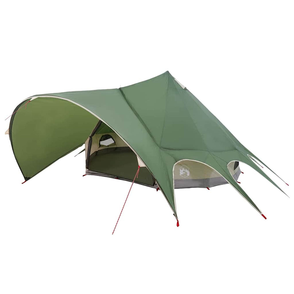 vidaXL Teepee Tent for 5 People Green and Gray 415 x 415 x 247 cm