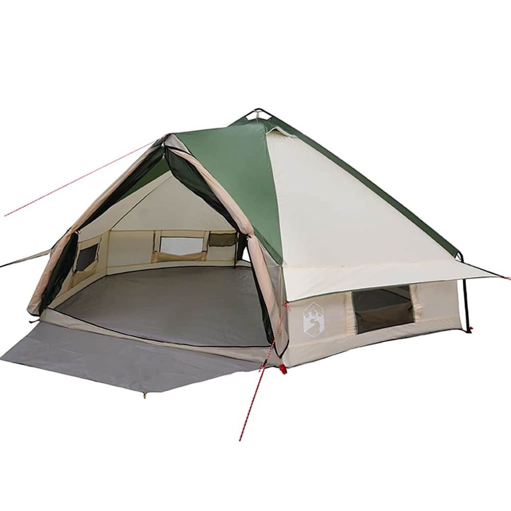 vidaXL Teepee Tent for 8 People Green and White 490 x 410 x 210 cm